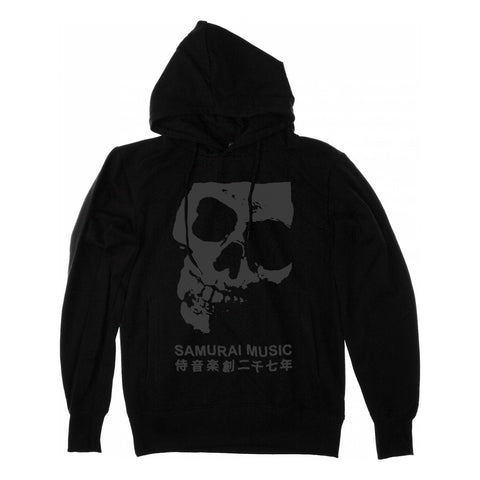 Samurai Music - Skull Hoodie (Black On Black)